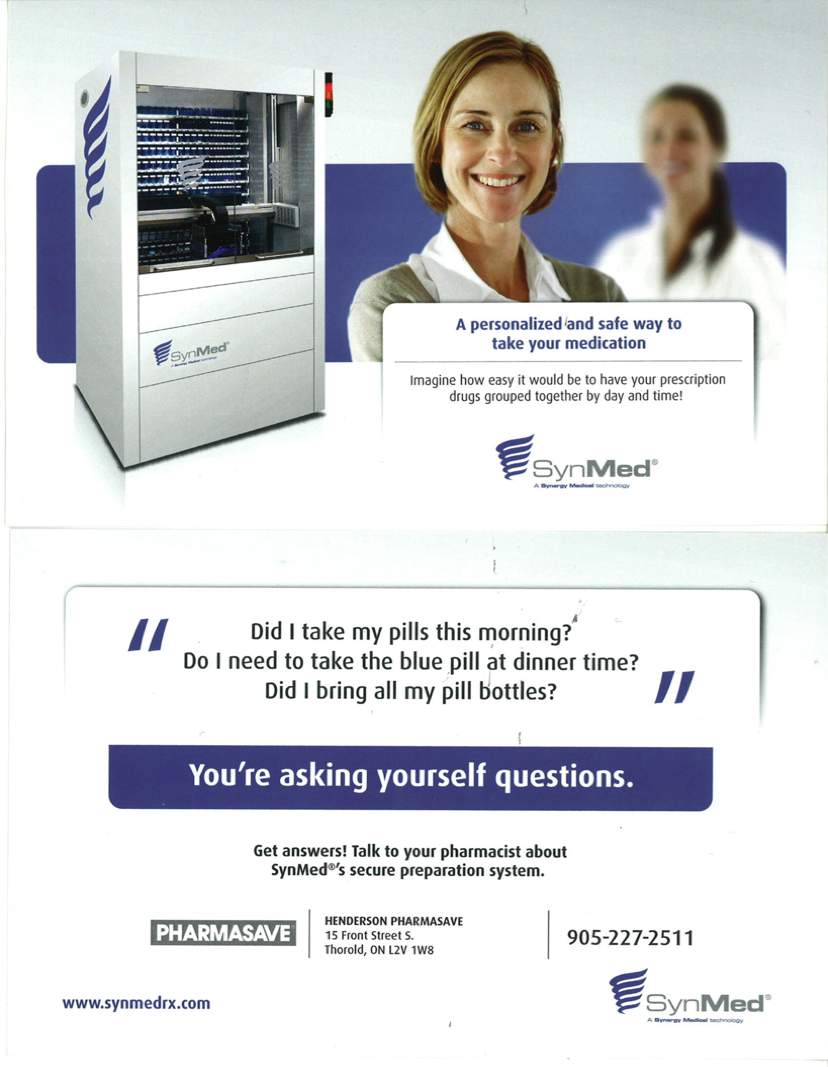 Henderson's Pharmasave Medical Packaging - Blister Packs